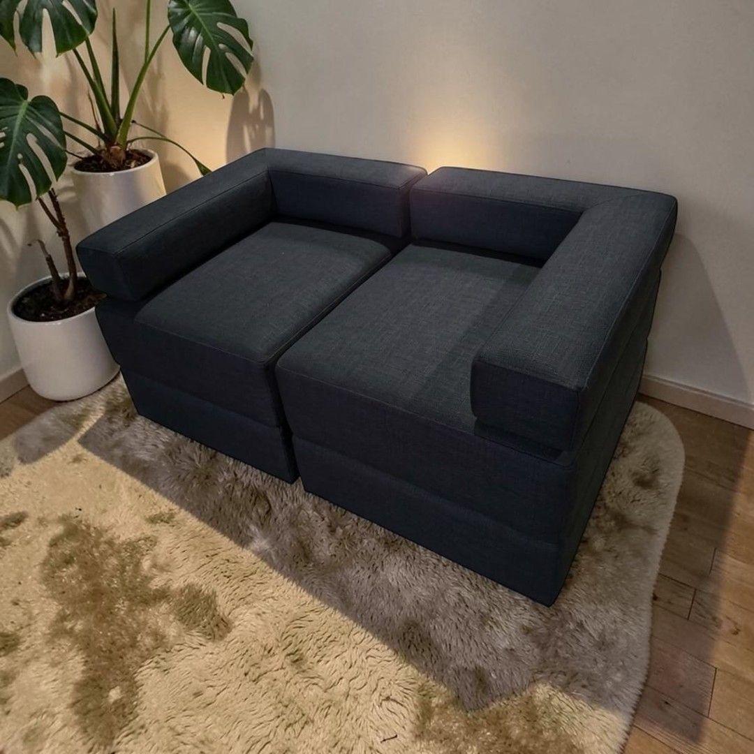 SOFA CAMA ARKOS DOS CUERPOS EN LINO NEGRO-4