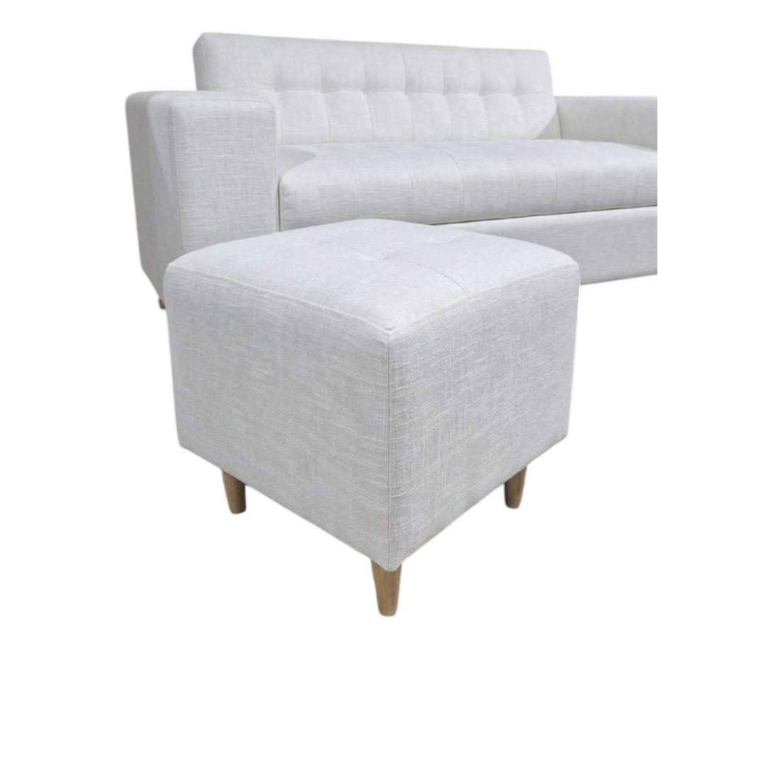 SOFA DOS CUERPOS MAS POUF EN LINO CRUDO-3