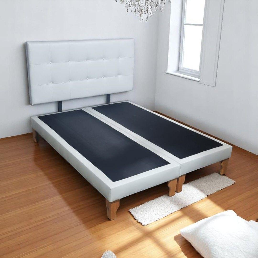 CAMA KING ECOCUERO BLANCO-4