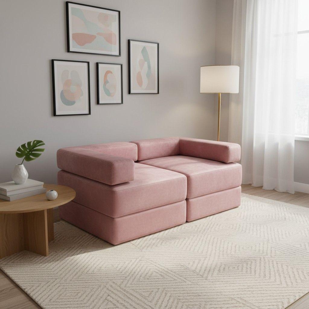 SOFA CAMA ARKOS DOS CUERPOS EN FELPA PALO ROSA-0