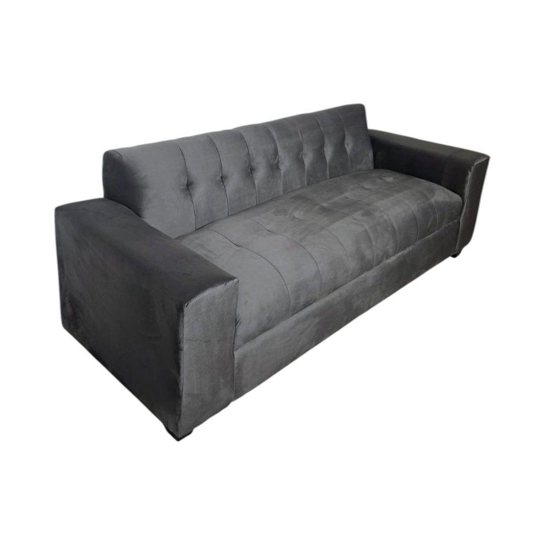 SOFA DOS CUERPOS FELPA GRIS OSCURO-2