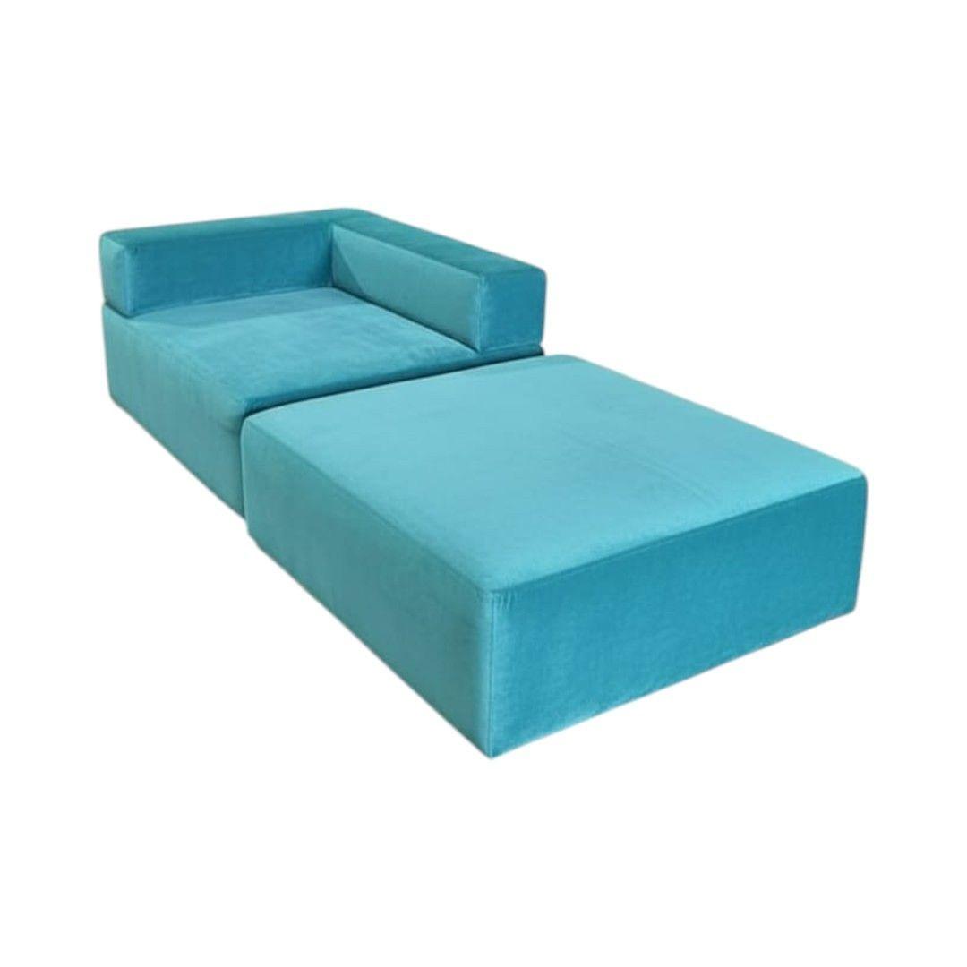 SOFA CAMA ARKOS EN FELPA TURQUESA-2