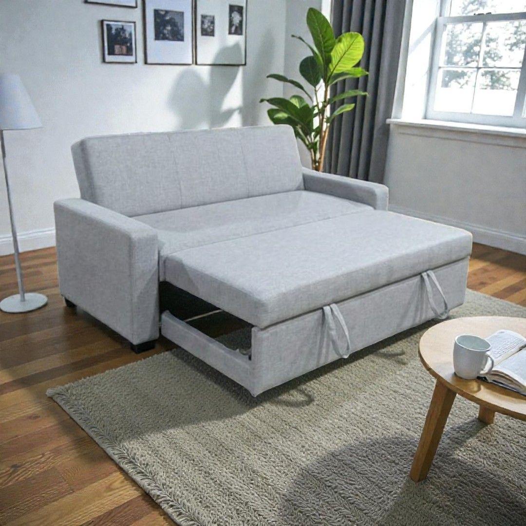SOFA CAMA MILANO TRES POSICIONES LINO GRIS CLARO-4