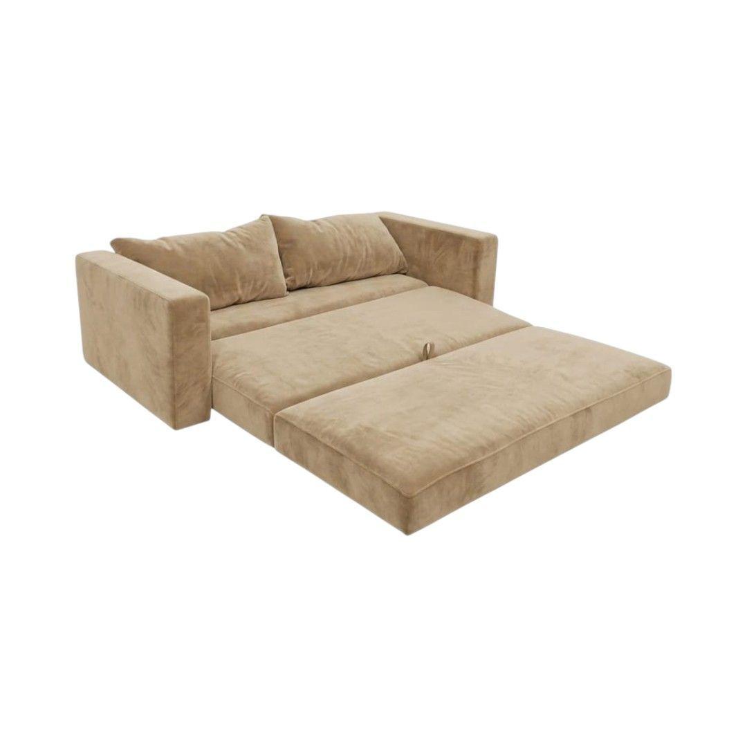 SOFA CAMA MULTIFUNCIONAL FELPA BEIGE-2