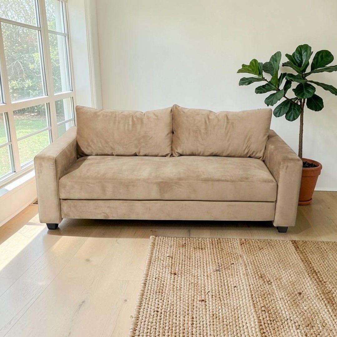 SOFA CAMA MULTIFUNCIONAL FELPA BEIGE-4