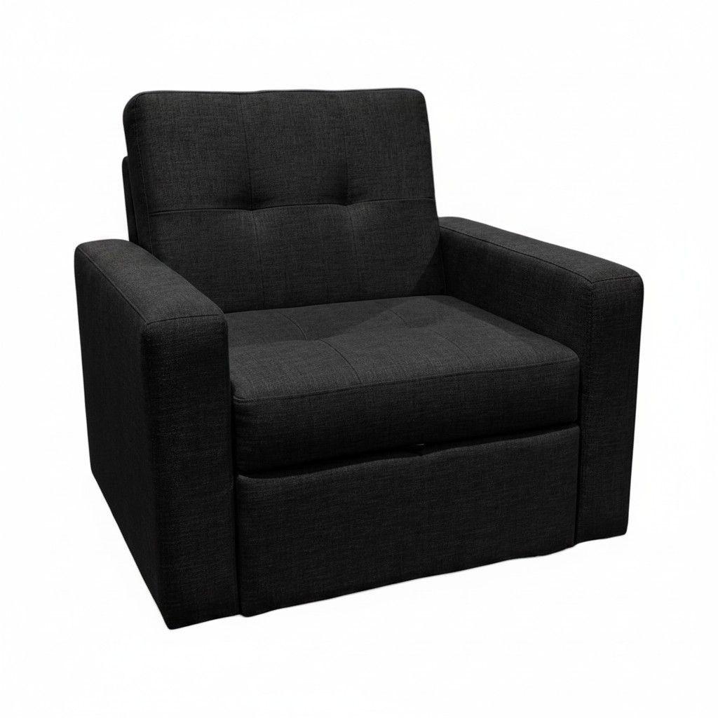 SOFA CAMA MILÁN UN CUERPO EN LINO NEGRO-2