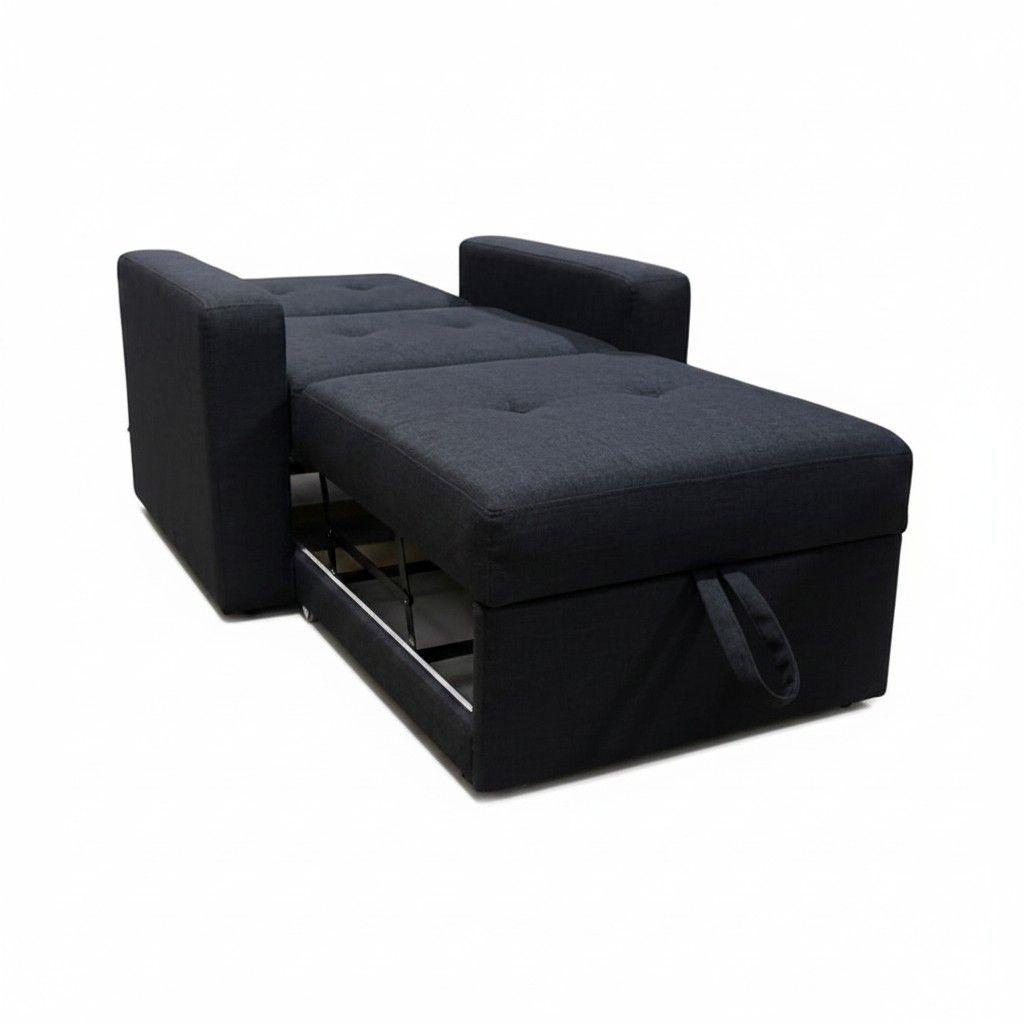 SOFA CAMA MILÁN UN CUERPO EN LINO NEGRO-4