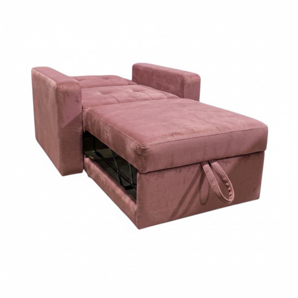 SOFA CAMA MILÁN UN CUERPO EN FELPA PALO ROSA-4