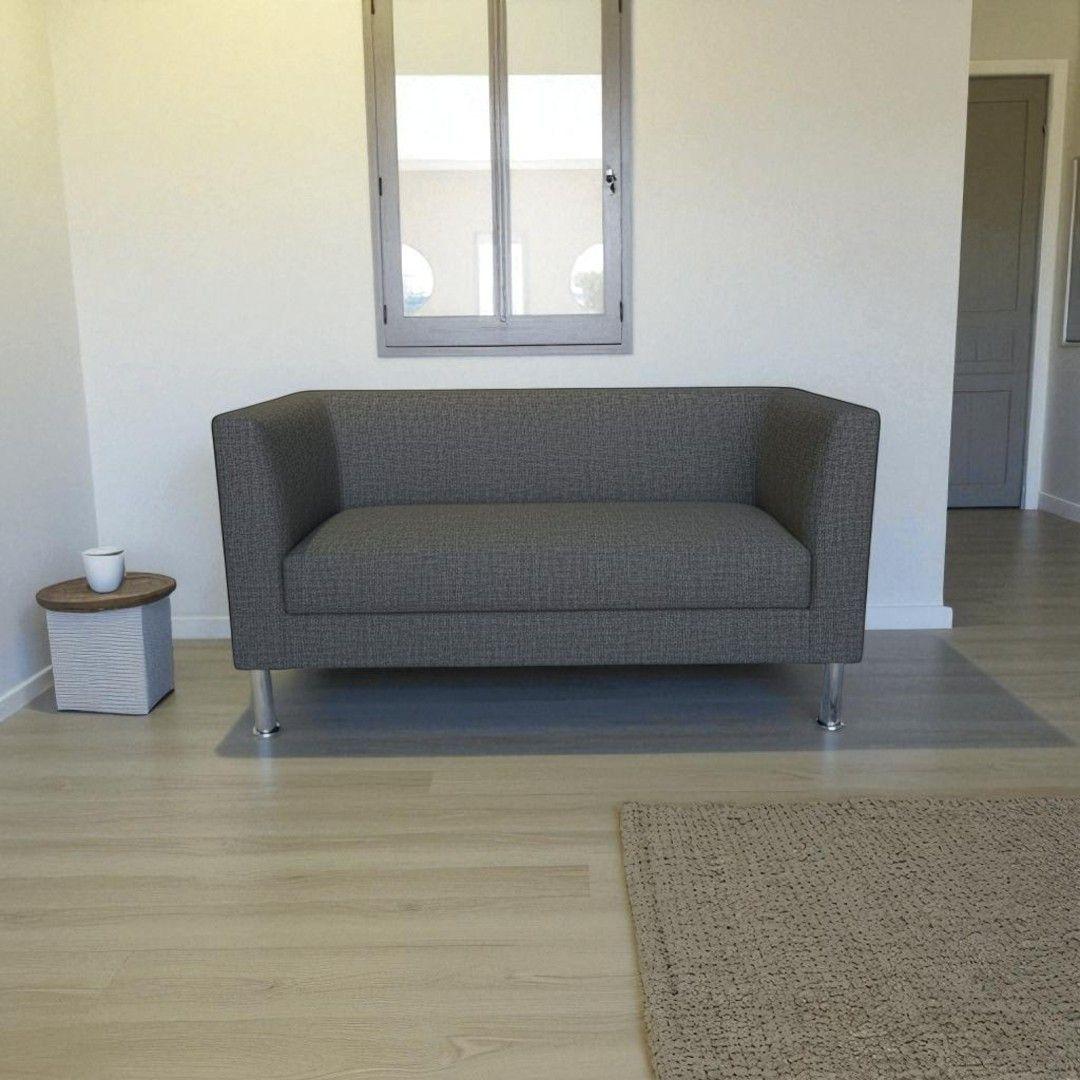 SOFA CARIBE DOS CUERPOS EN LINO GRIS OSCURO-3