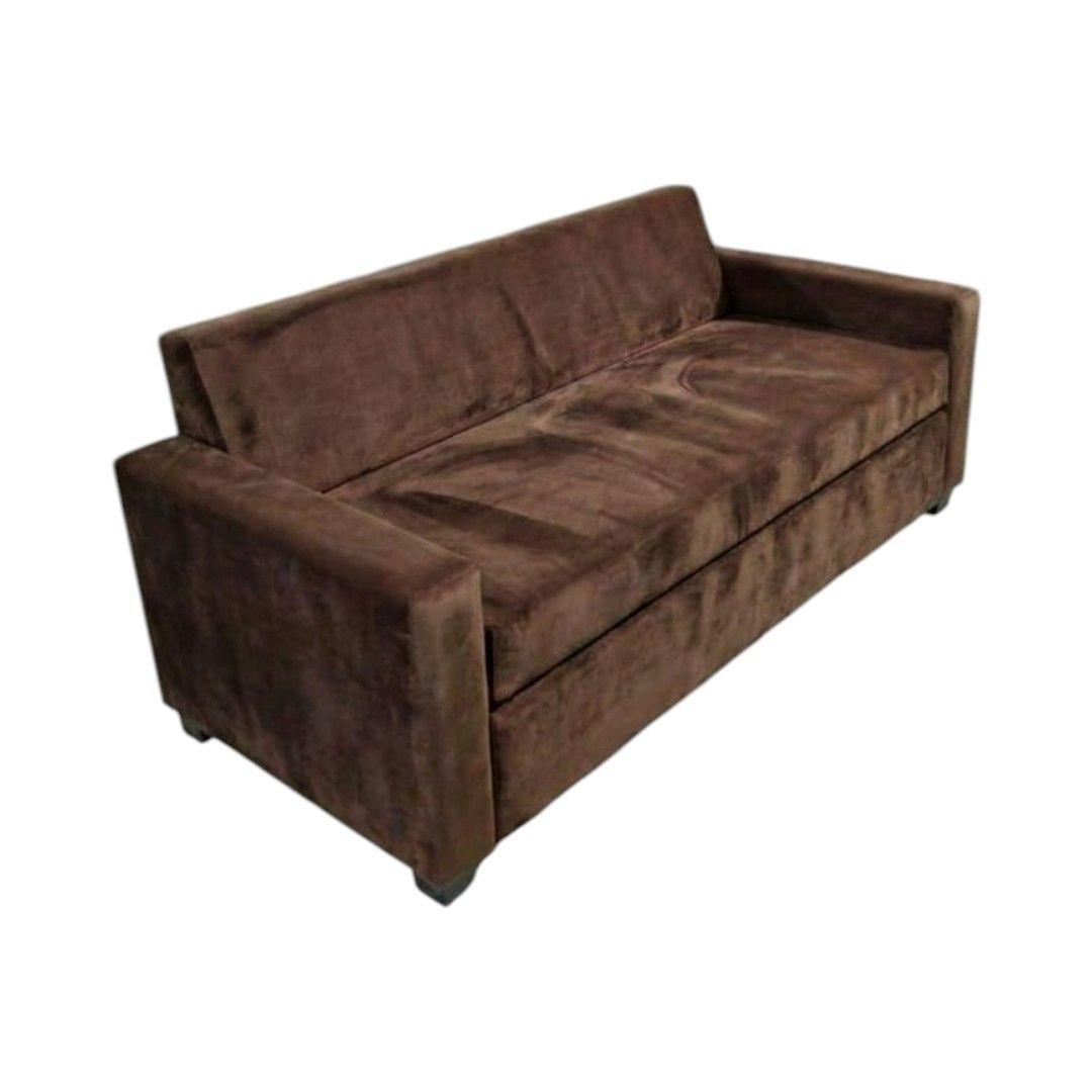SOFA CAMA MILANO TRES POSICIONES FELPA CHOCOLATE-3