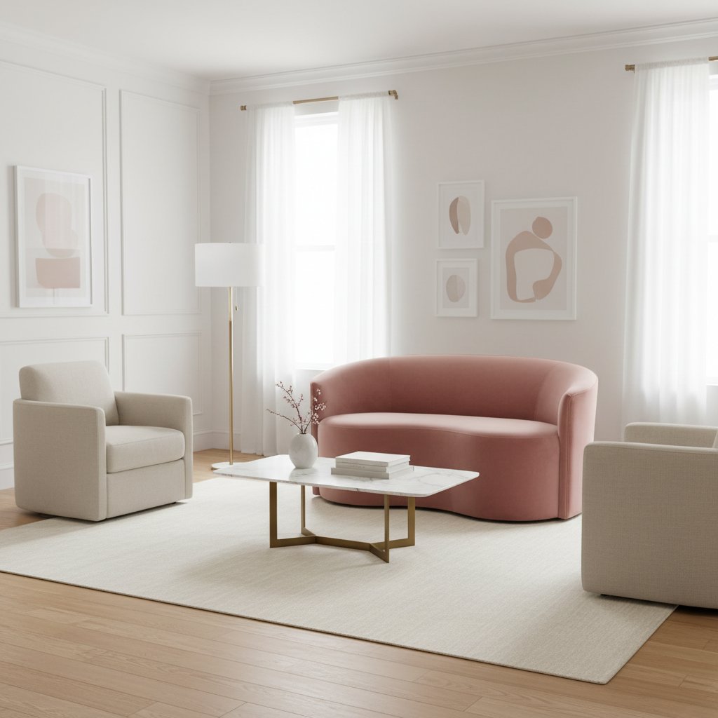 SOFA CURVO EN FELPA PALO ROSA-0