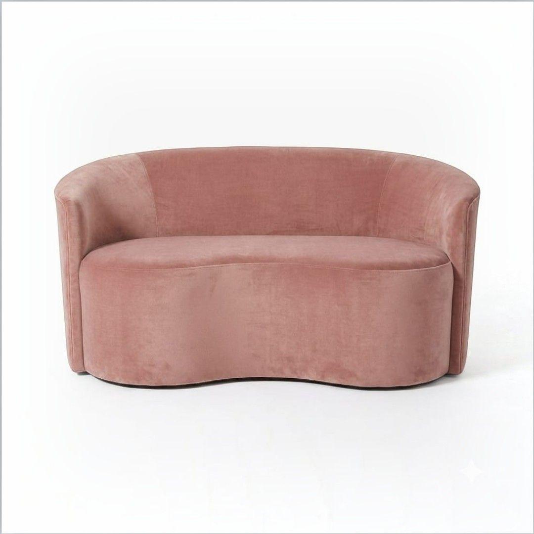 SOFA CURVO EN FELPA PALO ROSA-1