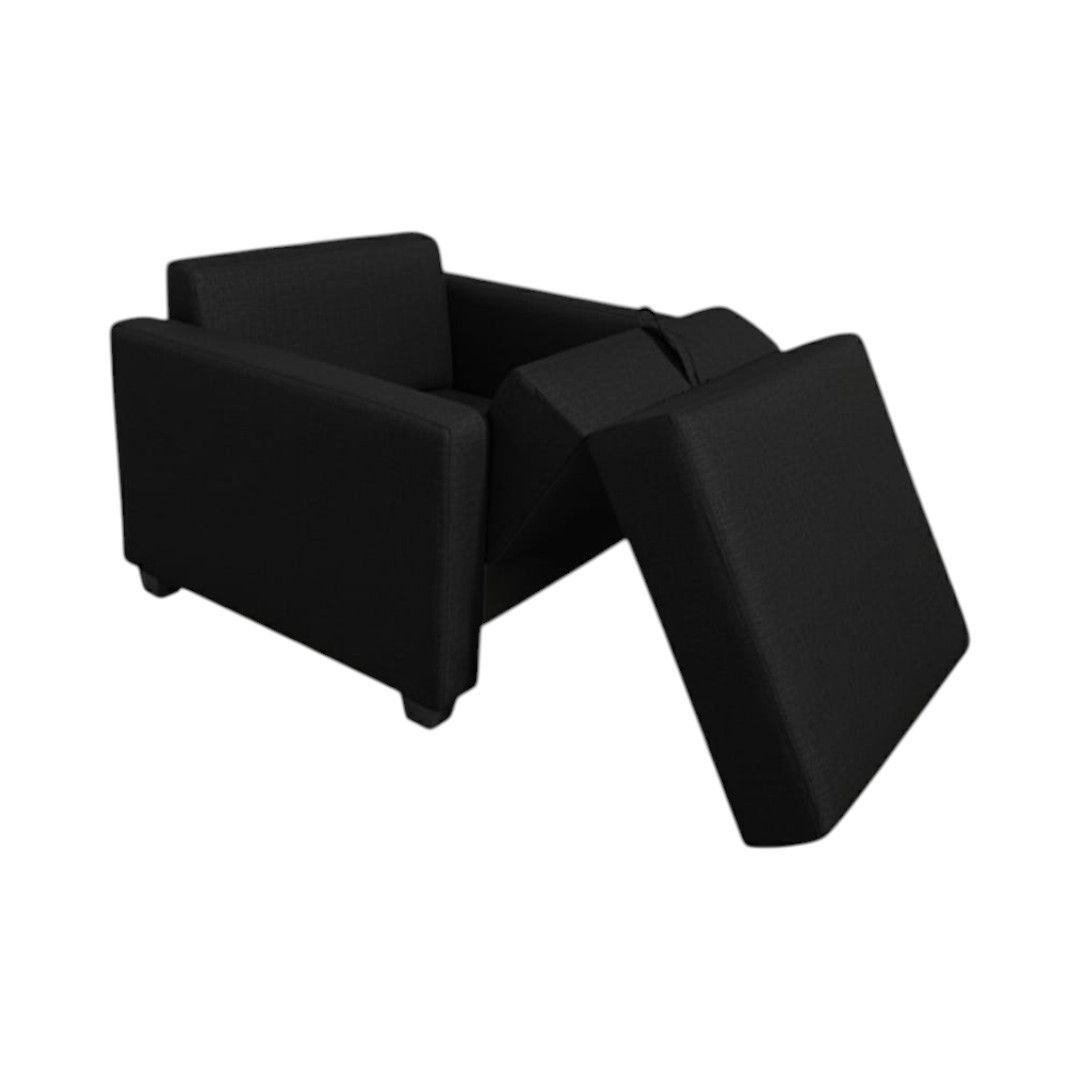 SOFA CAMA MULTIFUNCIONAL UN CUERPO LINO NEGRO-2