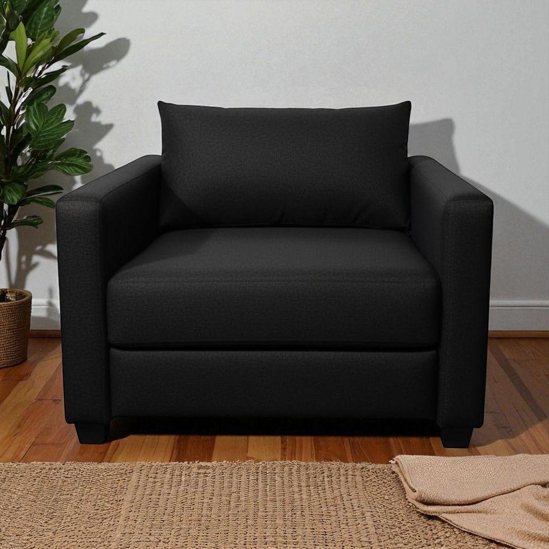 SOFA CAMA MULTIFUNCIONAL UN CUERPO LINO NEGRO-4
