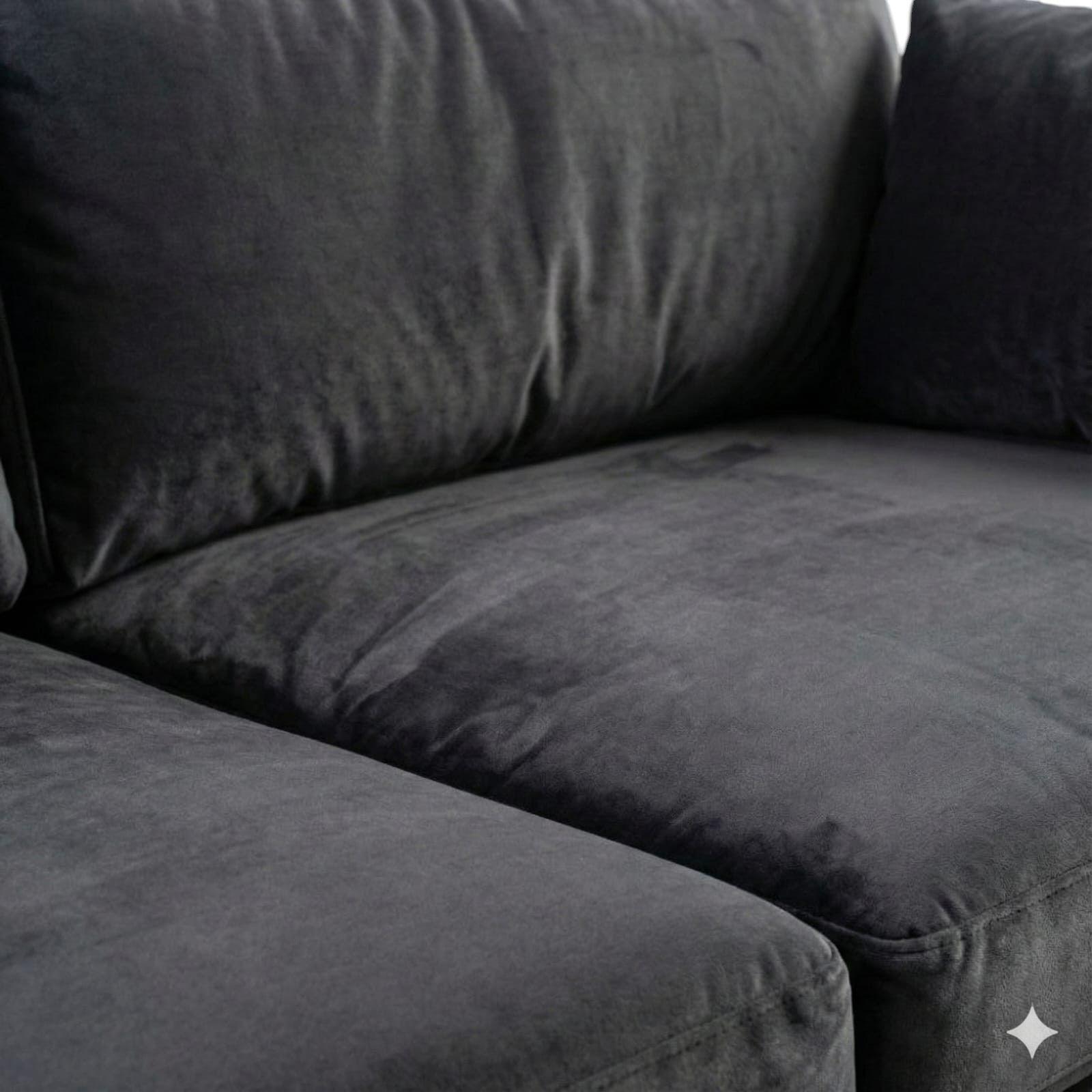 SOFA STEFANNY EN FELPA GRIS OSCURO-3