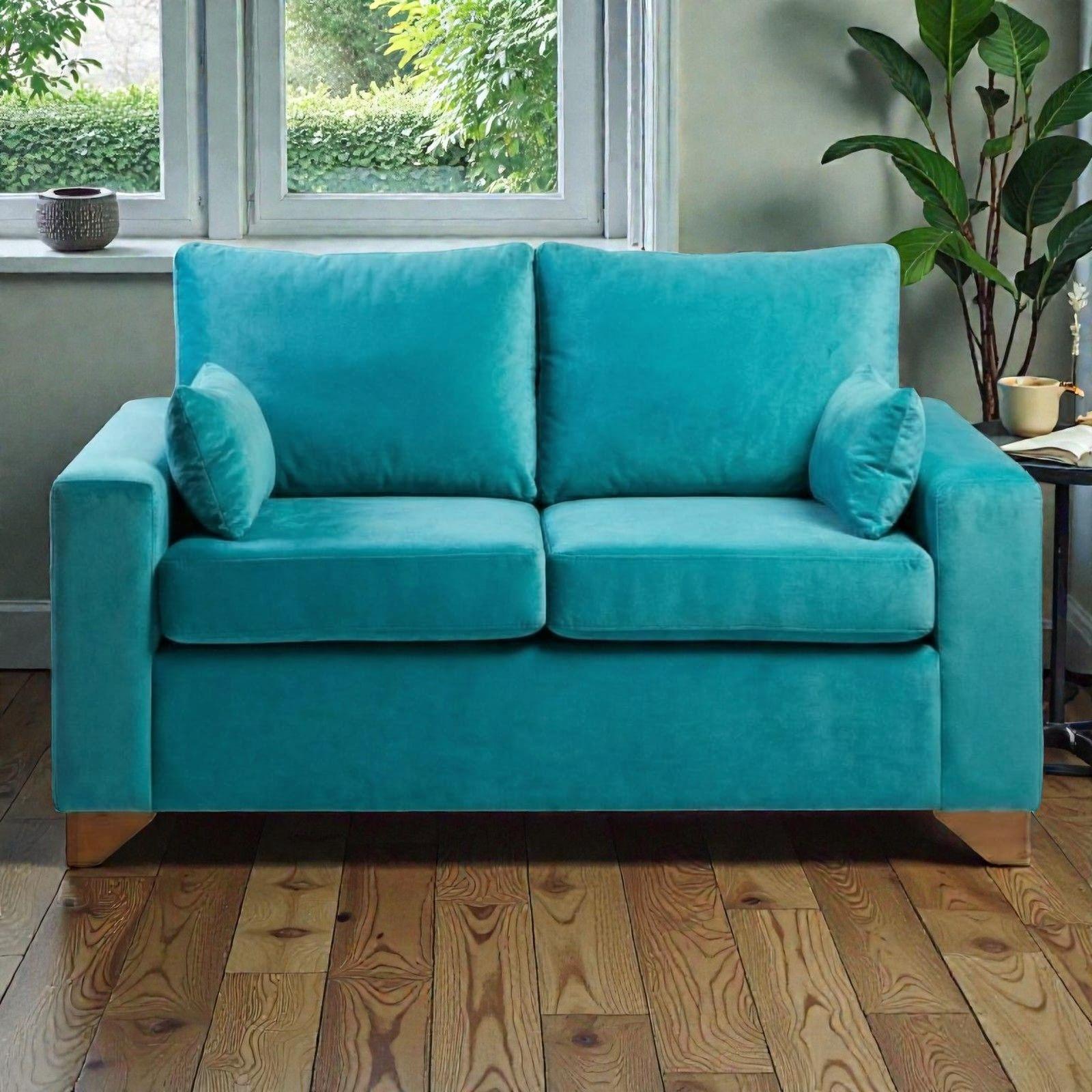 SOFA STEFANNY EN FELPA TURQUESA-2