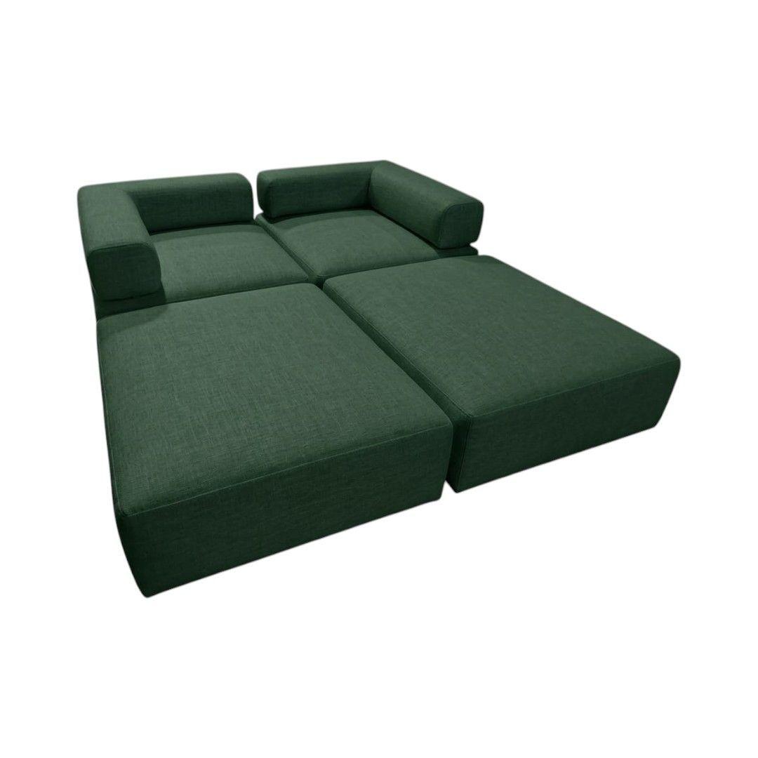 SOFA CAMA ARKOS DOS CUERPOS EN LINO VERDE-3