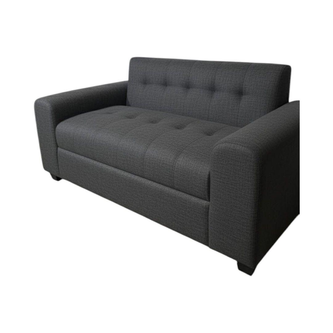 SOFA DOS CUERPOS BRAZO REDONDO LINO GRIS OSCURO-2