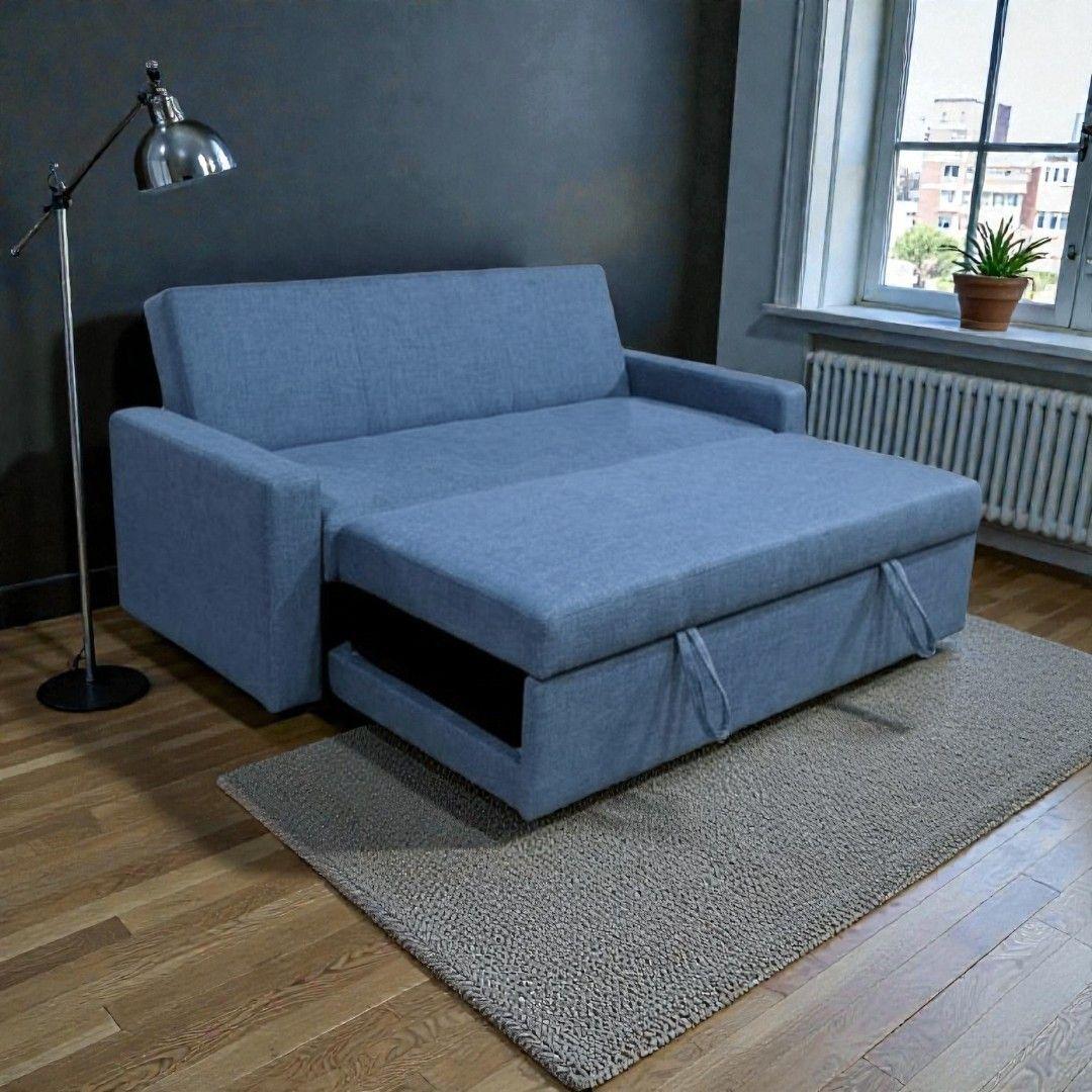 SOFA CAMA MILANO TRES POSICIONES LINO AZUL-4