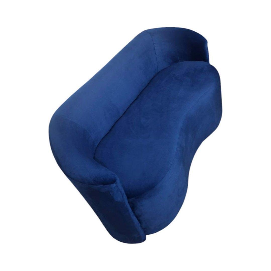 SOFA MONACO CURVO FELPA AZUL MARINO-3