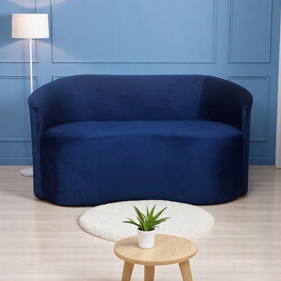 SOFA MONACO CURVO FELPA AZUL MARINO-4