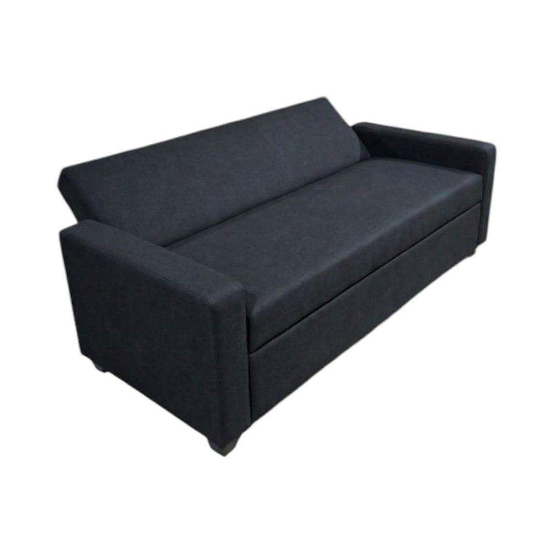 SOFA CAMA MILANO TRES POSICIONES LINO NEGRO-2