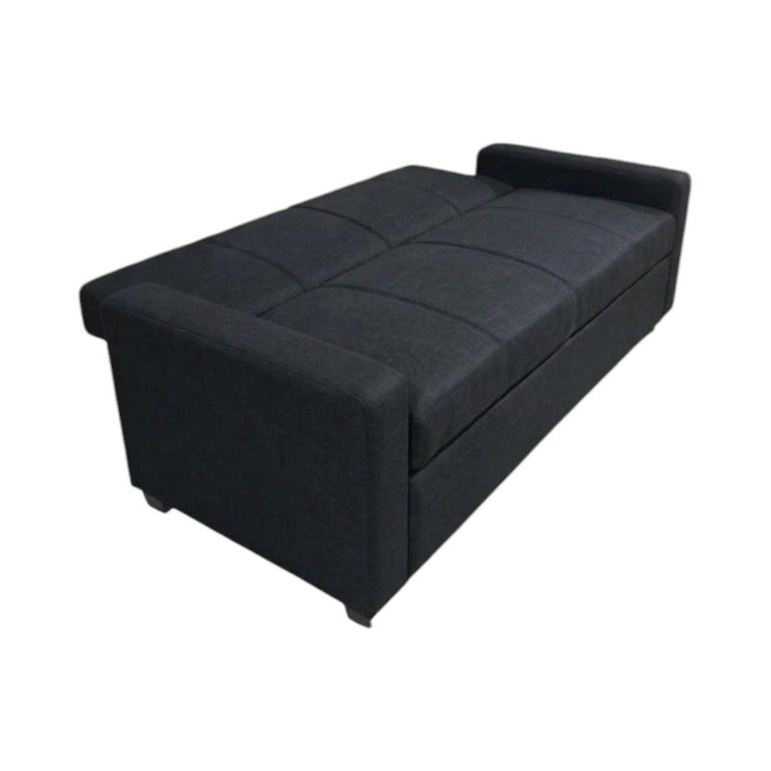 SOFA CAMA MILANO TRES POSICIONES LINO NEGRO-2