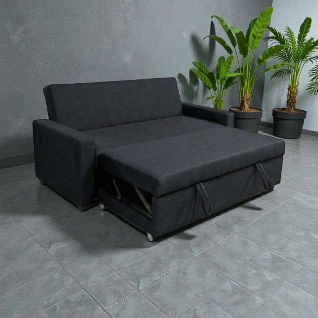 SOFA CAMA MILANO TRES POSICIONES LINO NEGRO-4