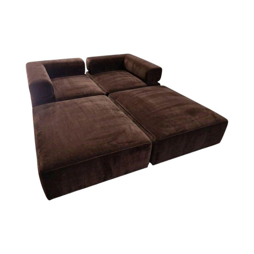 SOFA CAMA ARKOS DOS CUERPOS EN FELPA CHOCOLATE-2