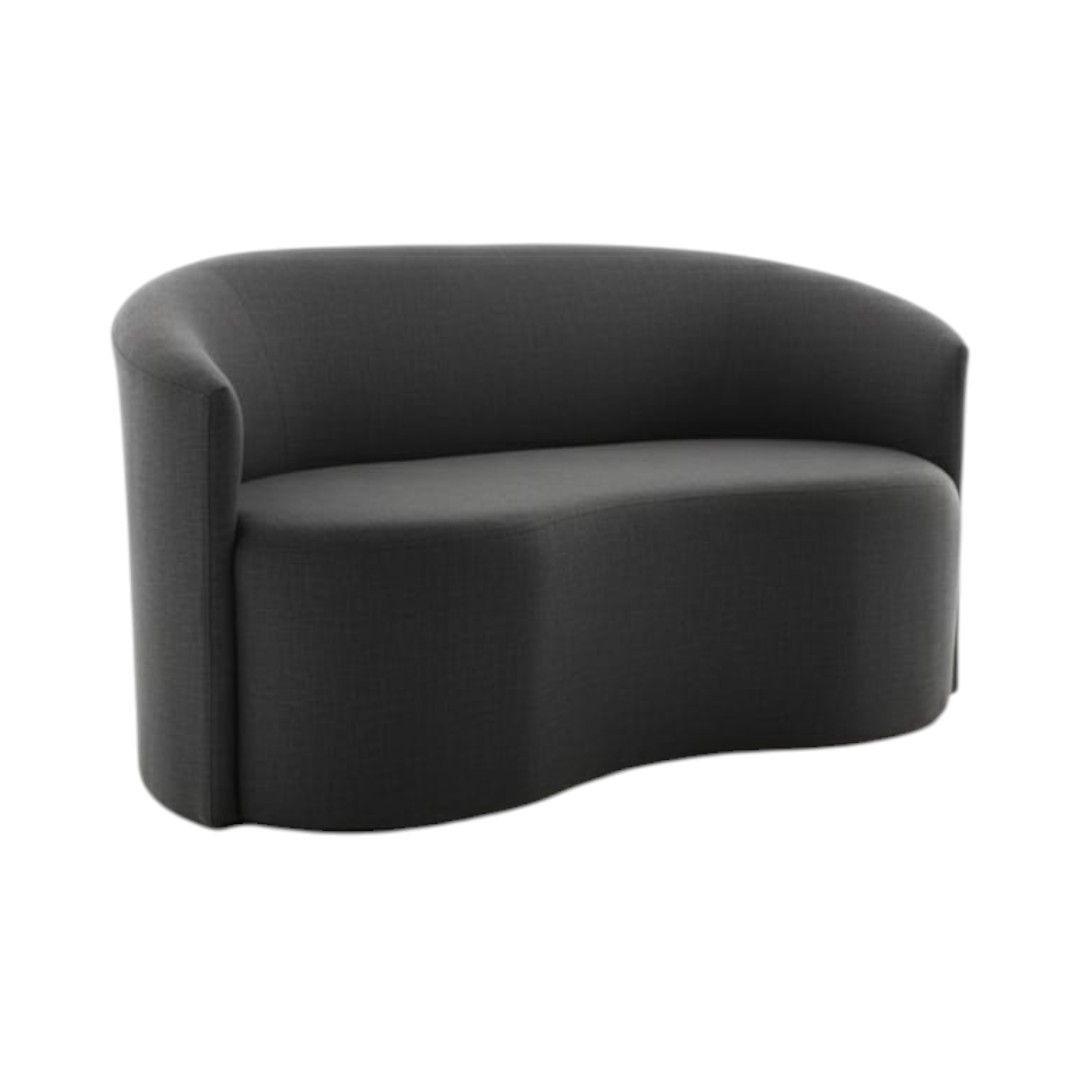 SOFA CURVO EN LINO GRIS OSCURO-2