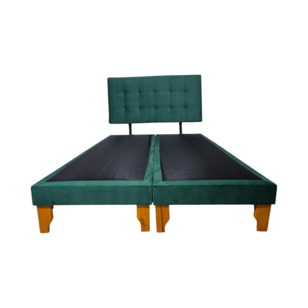 CAMA KING FELPA VERDE -3
