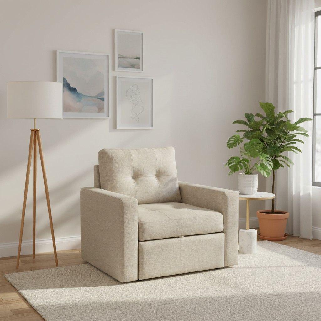 SOFA CAMA MILÁN UN CUERPO EN LINO BEIGE-0