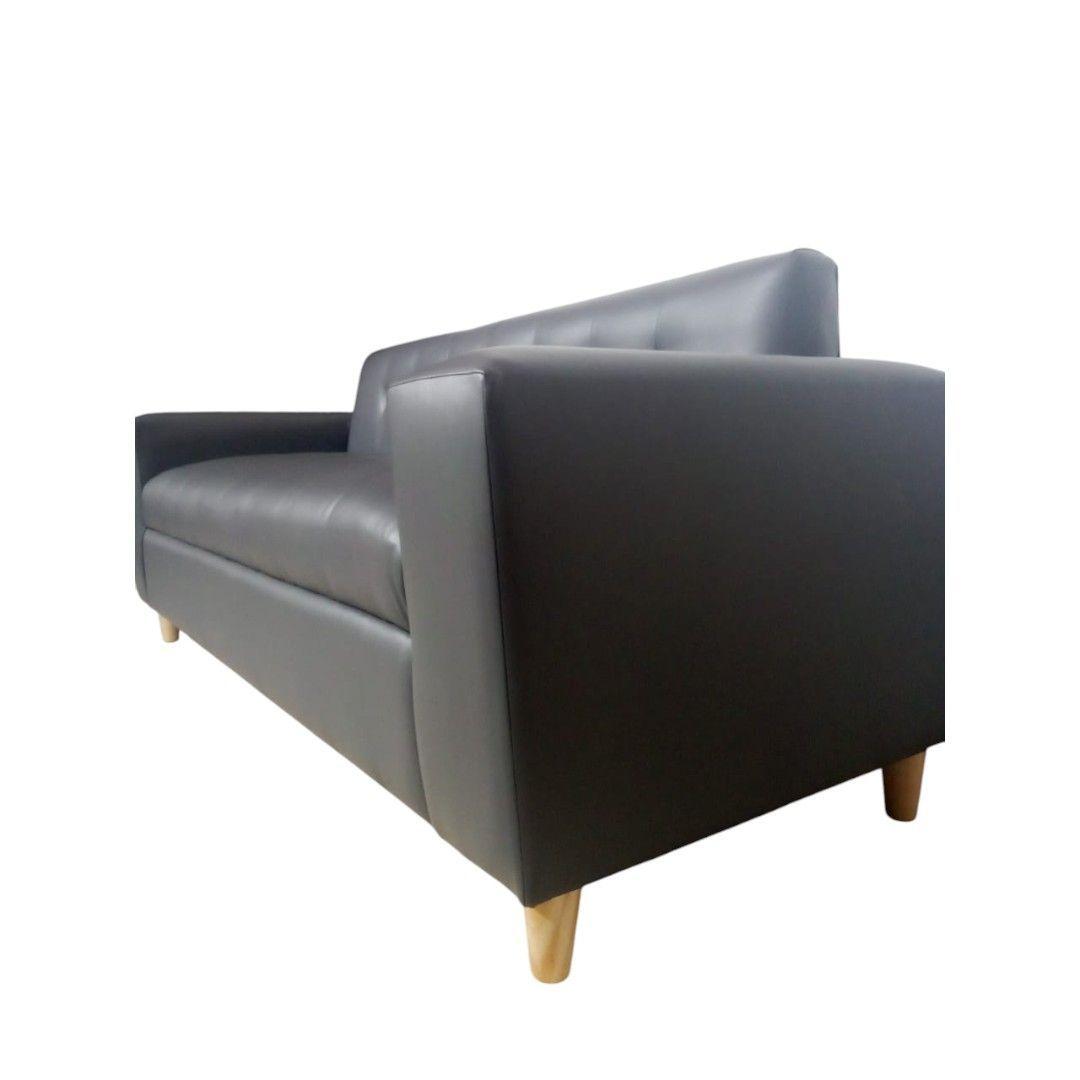 SOFA DOS CUERPOS ECOCUERO GRIS-1
