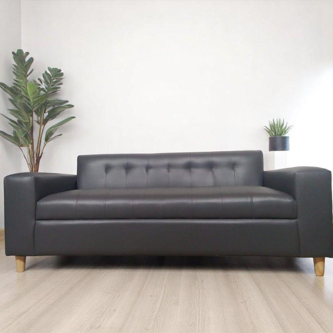 SOFA DOS CUERPOS ECOCUERO GRIS-4