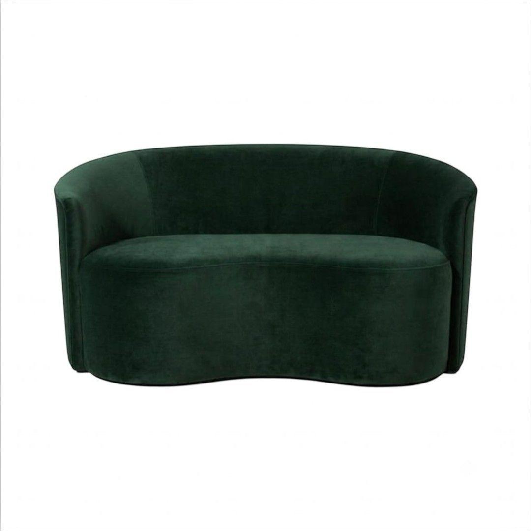 SOFA CURVO EN FELPA VERDE-1