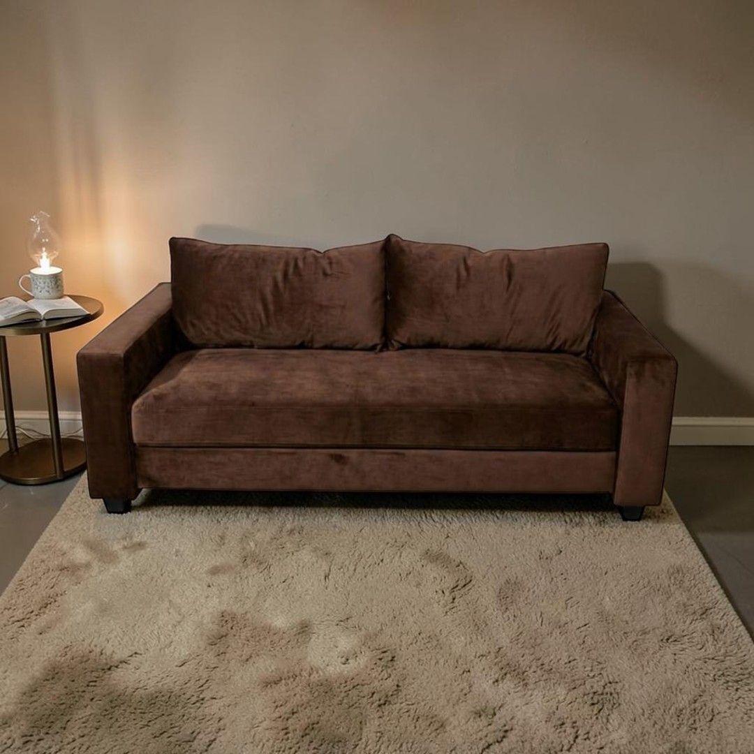 SOFA CAMA MULTIFUNCIONAL FELPA CHOCOLATE-4