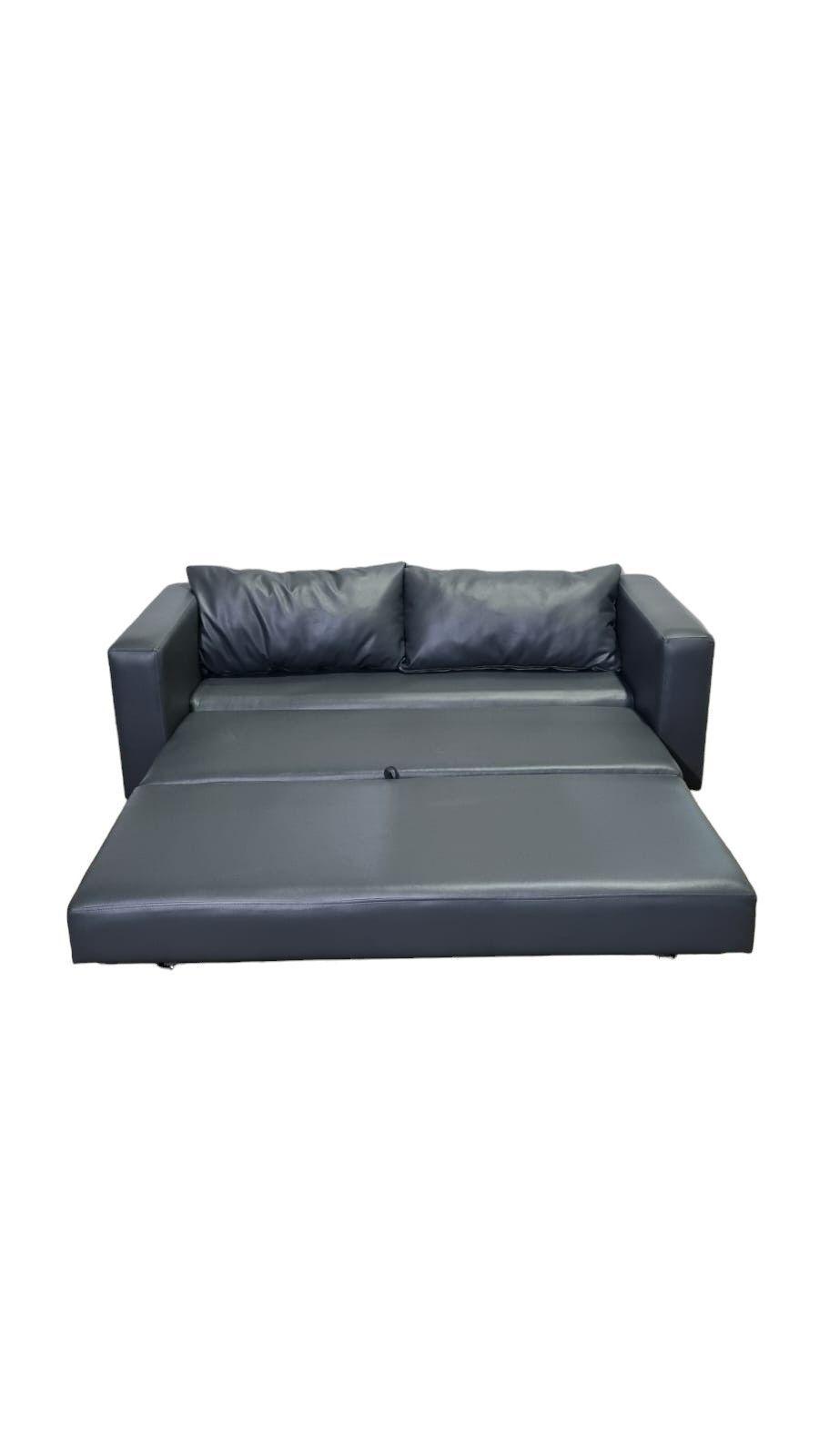 SOFA CAMA MULTIFUNCIONAL ECOCUERO GRIS-4