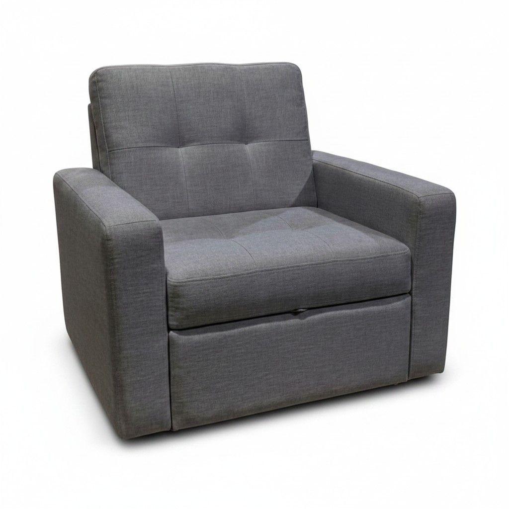 SOFA CAMA MILÁN UN CUERPO EN LINO GRIS OSCURO-2