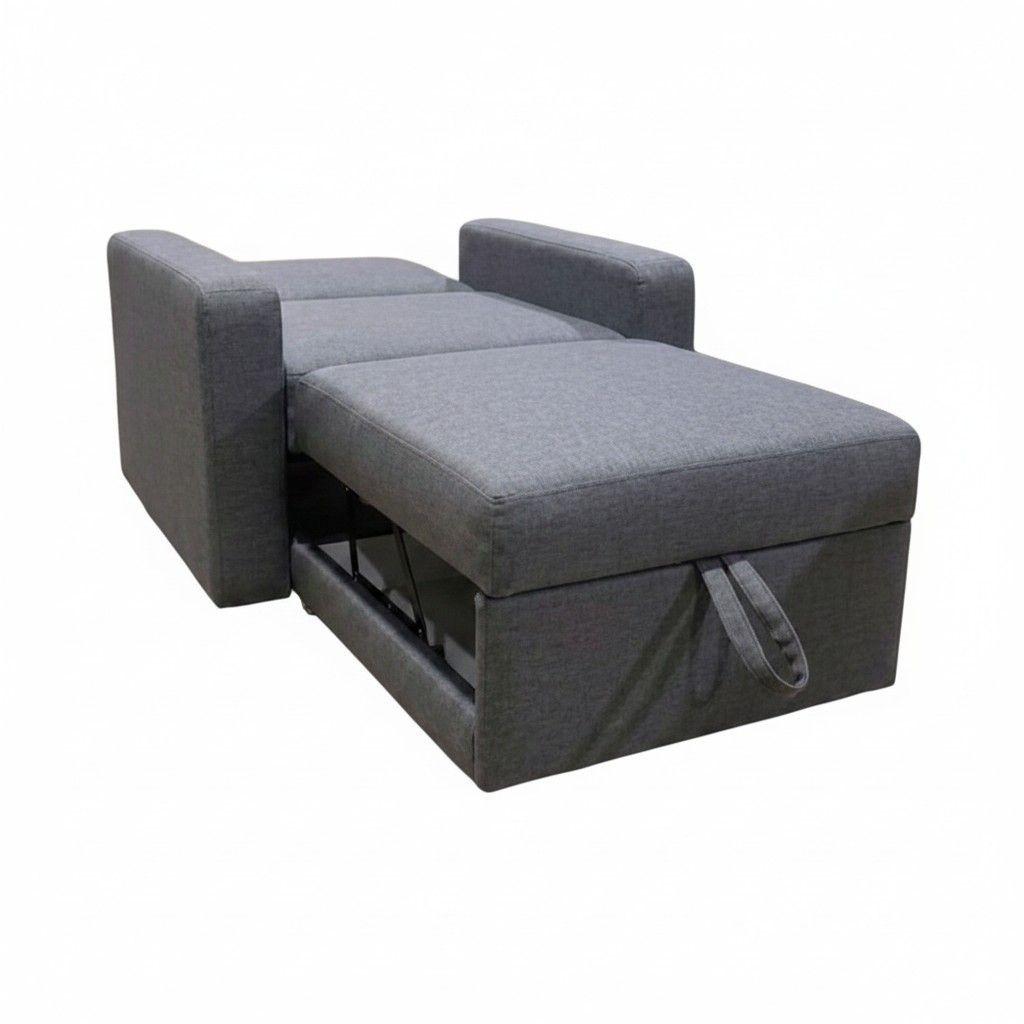 SOFA CAMA MILÁN UN CUERPO EN LINO GRIS OSCURO-4