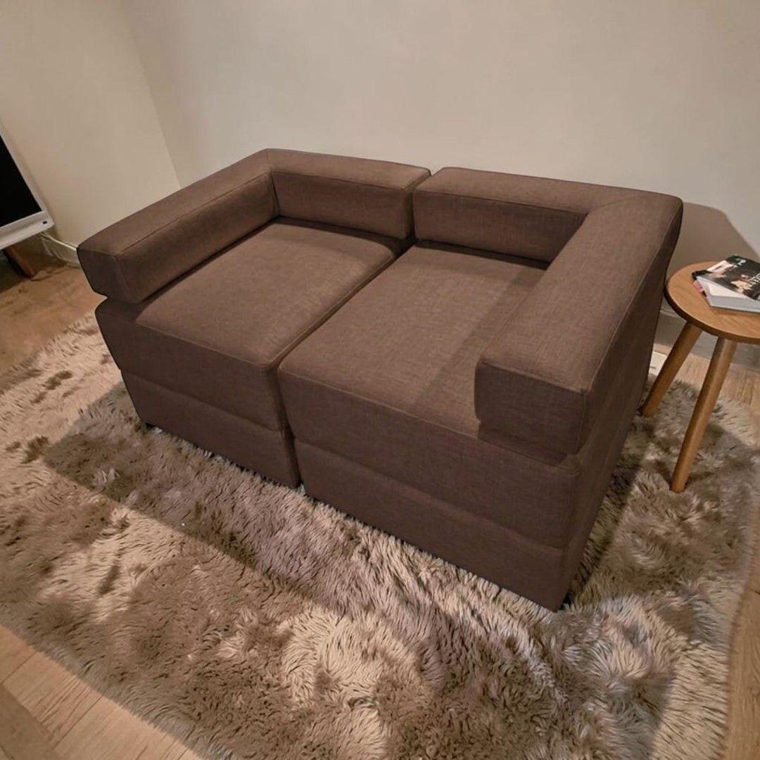 SOFA CAMA ARKOS DOS CUERPOS EN LINO CHOCOLATE-3