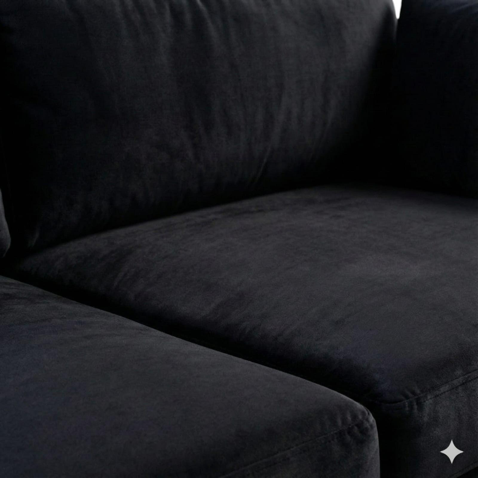 SOFA STEFANNY EN FELPA NEGRA-3