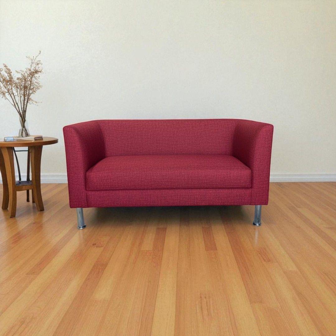 SOFA CARIBE DOS CUERPOS EN LINO ROJO-3