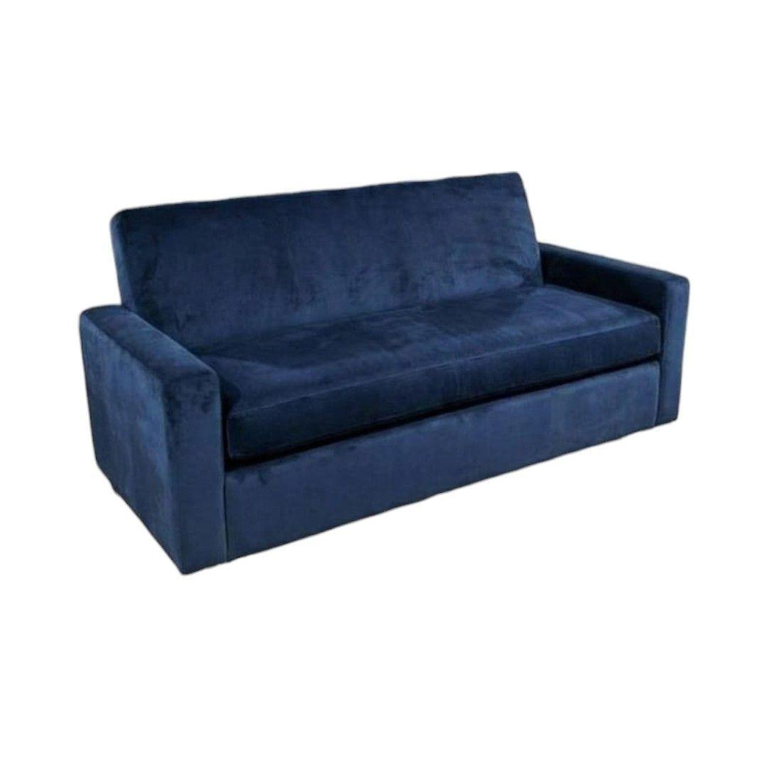 SOFA CAMA MILANO TRES POSICIONES FELPA AZUL MARINO-0