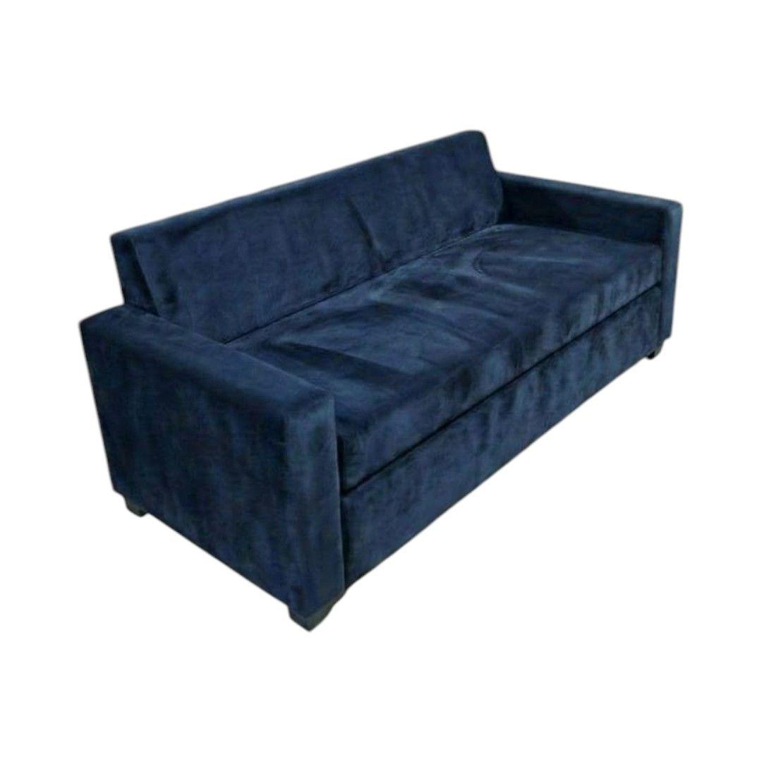 SOFA CAMA MILANO TRES POSICIONES FELPA AZUL MARINO-2