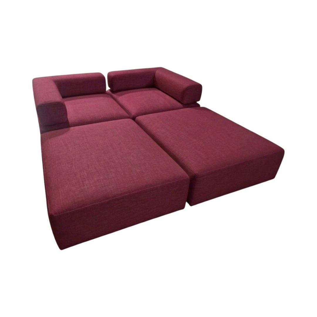 SOFA CAMA ARKOS DOS CUERPOS EN LINO ROJO-2