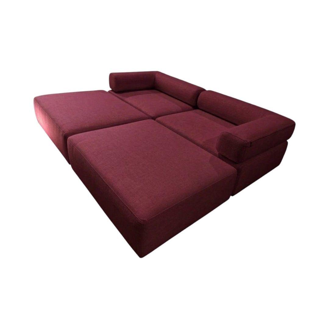 SOFA CAMA ARKOS DOS CUERPOS EN LINO ROJO-3