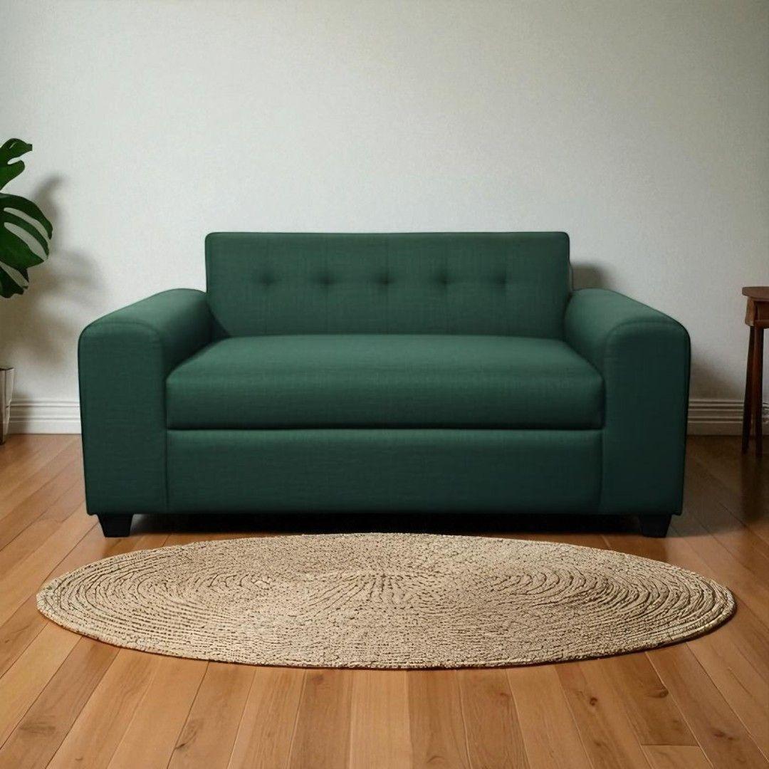 SOFA TRES CUERPOS BRAZO REDONDO LINO VERDE-3