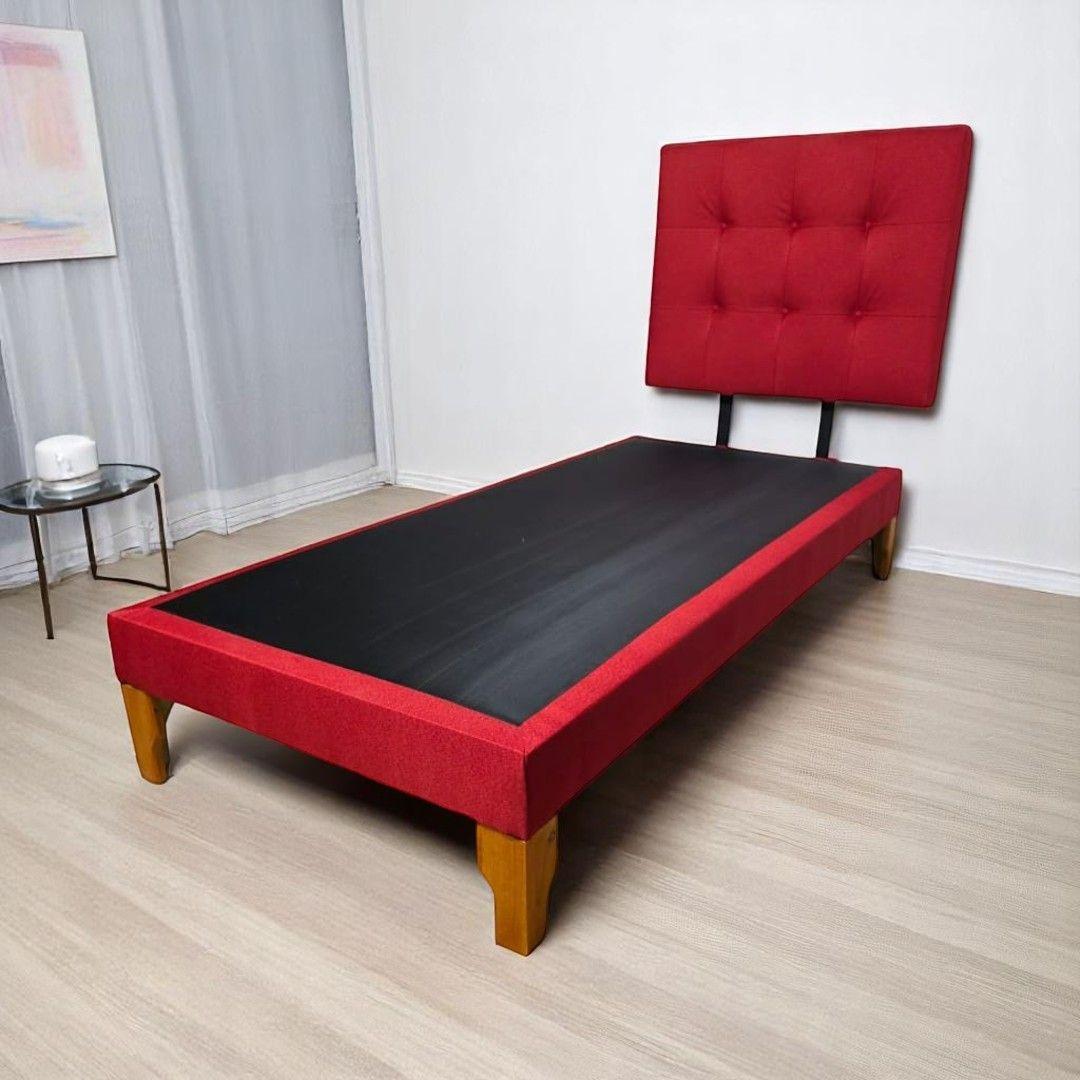 CAMA PLAZA Y MEDIA LINO ROJO-3