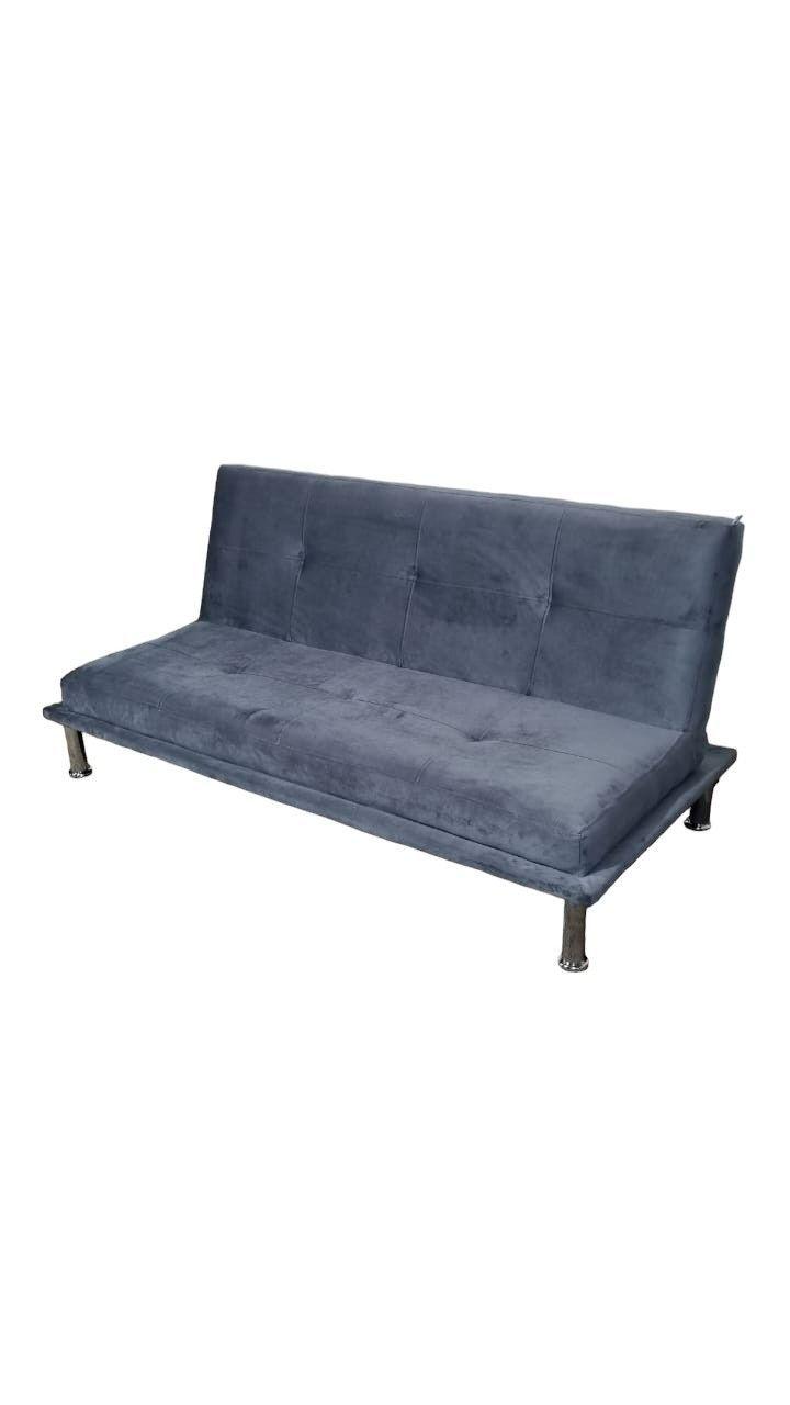 SOFA CAMA FELPA GRIS OSCURO-2