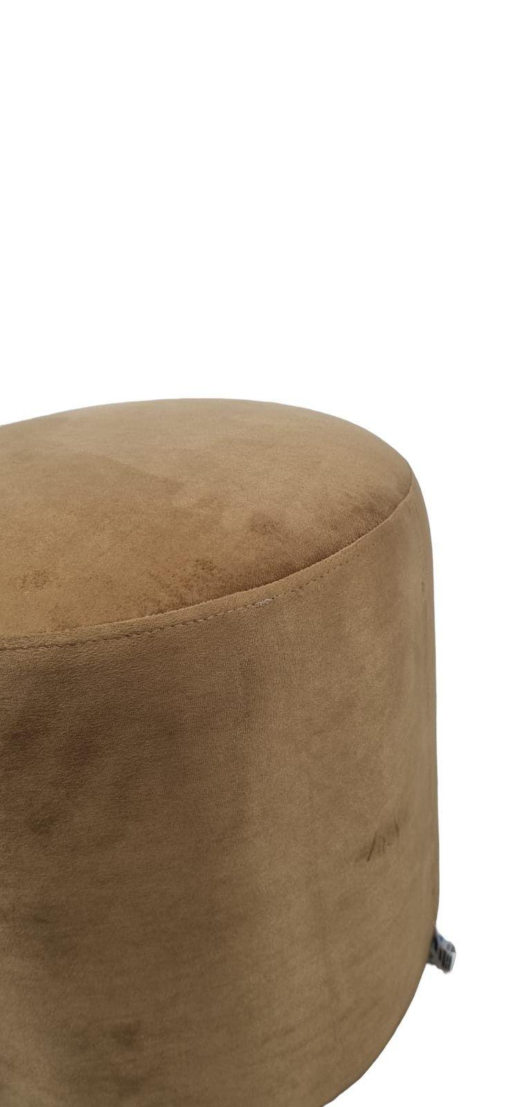 POUFF REDONDO FELPA CAMEL-2
